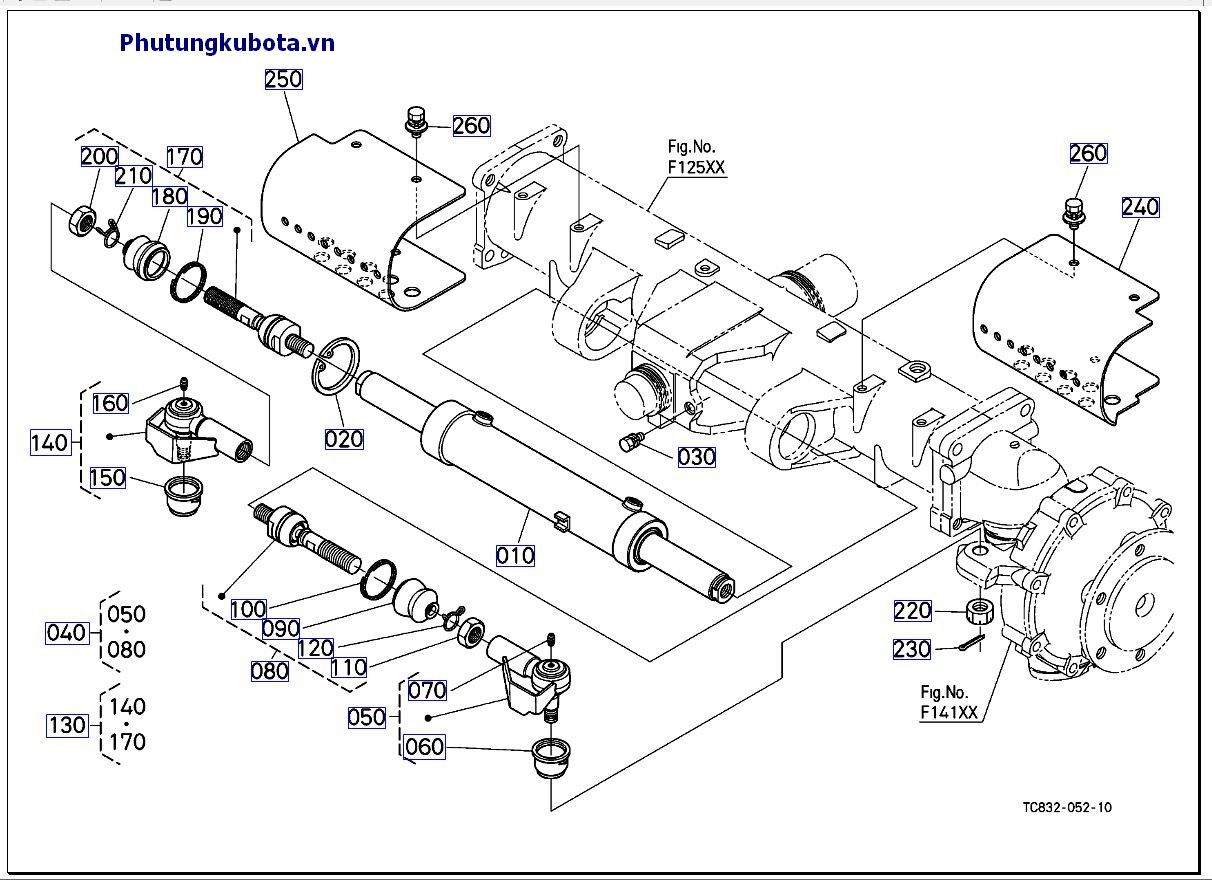 Thanh nối xilanh hệ thống lái